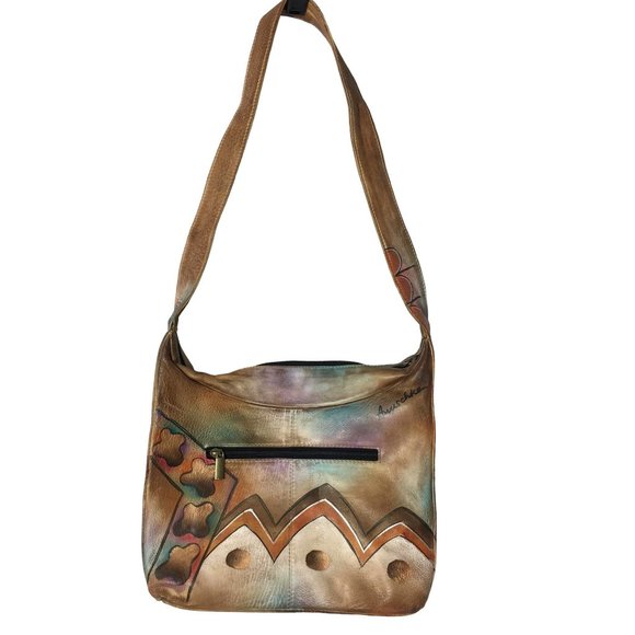 Anuschka NEVER USED Handpainted Leather Shoulder Bag Southwest - Picture 4 of 12